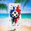 Toalla de playa de fútbol absorbente portátil para adultos Europa, América y Sudamérica toalla de baño transfronteriza fábrica de impresión digital temu generación al por mayor