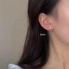 S925 prata esterlina seis-garra zircão brincos piercing orelha feminina ins Super Flash diamante orelha stud hot girl empilhado ear bone stud