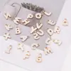 Liga Branca Pingente de Letras Assimétricas com Gotejamento de Óleo Contas Soltas Pulseira DIY Feita à Mão Acessórios de Joias