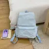 Mochila Pequena Casual para o Dia a Dia, Leve e Esportiva, Alto Valor Estético, Estilo Japonês Fresco e Fofo, Mochila Escolar de Cor Sólida