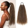 Rabo de cavalo peruca cabelo preto africano enrolado rabo de cavalo trança suja multi-fio parafuso rabo de cavalo bagunçado atacado