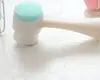 Escova Facial de Dupla Face Cerdas Macias Silicone Limpador Facial Manual para Homens e Mulheres Limpeza Manual Limpeza Profunda Poros Escova Facial