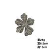 Mocui Europeo y Americano Diamante Redondo Pequeño Plata Flor de Cinco Pétalos Autoadhesivo Tela de Pedrería Pegatina Vestido Sexy para Hombro Equipaje Accesorios para Ropa
