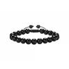 Pulseira de pedra preta masculina para joias transfronteiriças pulseira de cristal de imitação pulseira de ágata preta atacado