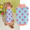 Roupas para animais de estimação transfronteiriças outono e inverno quente macio de malha amor verificar cor contraste lapela chihuahua bixie suéter