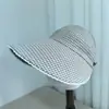 Sombrero de Sol de Encaje a Cuadros de Moda Estilo Coreano para Mujer, Sombrilla Versátil Casual de Verano, Gorra Visera con Protección UV que Hace que la Cara Parezca Más Pequeña
