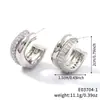 Pendientes Retro Doble C Europeos y Americanos Moda Elegante Nicho Forma de Media Luna Sin Color Simples Pendientes de Alta Gama para Mujer