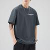 Camiseta Estampada de Casal Verão Masculina Manga Curta Solta Nova 2024 Tendência Ins Versátil Manga Três Quartos Roupa Masculina