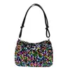 Moda Retro Simples Bolsa de Ombro Único Grande Capacidade Bolsa de Mão Bolsa Casual Bolsa Feminina de Nicho Lantejoula para Ir ao Trabalho Bolsa de Axila