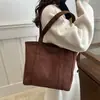 Bolsa Tote de Lona de Grande Capacidade, Bolsa de Mão Portátil, Bolsa de Ombro Estilo Literário Estudantil, Bolsa de Lona Lisa Feminina, Leve