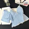 Pijama de Camisola de Algodón Rayado Estilo Coreano para Mujer Verano 2026 Nuevo Talla Grande Conjunto de Ropa para el Hogar con Almohadillas en el Pecho