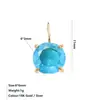 Nuevo Colgante Geométrico Redondo de Circonia Incrustada con Doce Piedras de Nacimiento Coloridas 6*6mm Colgante Sencillo Exquisitos Accesorios DIY