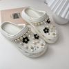 Zapatos de agujeros transfronterizos Zapatos Flor Accesorios DIY Traje Serie Flor Perla Cordones Hebilla Decorativa para Zapatos Accesorios Estereoscópicos