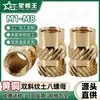 Tuerca de Cobre Termofusible Inserto para Moldeo por Inyección Tuerca Embebida Moleteada Tuerca de Cobre Moleteada Tuerca de Patrón Doble Diagonal M1M2M3M4
