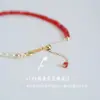 Pulsera de Ágata Roja Natural y Perla de Agua Dulce, Lujo Accesible y Pulsera de Gama Alta, Cuentas de Arroz para Nicho Femenino, Nueva Pulsera de Cuentas Estilo Chino