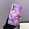 A16 Capa Protetora Borboleta A72 Adequada para Capa de Celular Samsung S25Ultra A16 Capa Macia Tpu Bolha Rosa S26