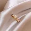 Anillo Abierto de Calabaza Perla con Diamantes Completos para Mujer Diseño de Nicho Exquisito Anillo para Dedo Índice Temperamento Lujo Ligero Sensación de Alta Gama Joyería de Mano