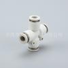 Fornecimento White Cross quatro vias PZA4 6 8 tubo de ar pneumático cilindro válvula solenoide conector rápido de plástico