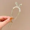 Grampo de Cabelo em Formato de Coque em U Estilo Chinês Novo, Presilha de Cabelo Simples e Moderna em Formato de U para Mulheres, Grampo de Cabelo para Penteados Coques na Nuca, Acessório de Cabelo