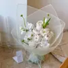 Malla para envolver ramos etéreos estilo coreano Shangjin, malla cuadrada de borde simple, gasa neta para empaque de ramos de flores, materiales de envoltorio floral
