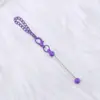 Chaveiro de Corrente com Miçangas Mini DIY Criativo Personalizado Cor de Doce Metal