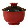 Cerámica Roja de la Ciudad Prohibida Hogareña Sancai Bol con Tapa, No Caliente al Tacto, Nuevo Estilo Chino 2025 Individual de Alto Nivel Juego de Té Tazón de Té