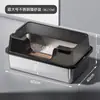 Caixa de areia para gatos em aço inoxidável, estilo aberto, com laterais altas, extra grande, anti-respingo, aprofundada, vaso sanitário para gatos semi-fechado, suprimentos para animais de estimação