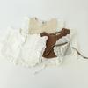Servilleta de Babas para Bebé Nueva, Babero de Encaje con Volantes de Moda, Chaleco de Princesa, Blusa de Algodón con Encaje para Bebé de Moda