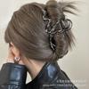 Presilha de Cabelo Minimalista Linha Espiral, Presilha Grande de Metal Tipo Tubarão, Elegante Presilha para a Parte de Trás da Cabeça, Acessório de Cabelo