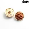 Tela con patrón de color botones metálicos cosidos a mano vestido camisero de mujer botones decorativos botones de algodón 12 mm