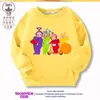 Moletom Teletubbies para meninos e meninas, nova camiseta básica de gola redonda infantil para primavera e outono de 2026, roupa da moda para crianças mais velhas
