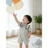 Ropa de Bebé, Ropa de Verano para Niños y Niñas, Mamelucos Súper Lindos y Adorables de Mes Completo, Ropa Delgada de Verano Estilo Azul Marino para Gatear