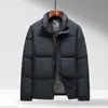 Chaqueta de algodón para hombre con cuello alto, abrigo acolchado de invierno grueso, cálido y resistente al frío, chaqueta de algodón para hombre de mediana edad