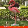 Escultura de Flamenco Luminoso de Simulación Adornos de Vidrio Acero Florero de Piso Paisaje de Jardín Decoraciones de Ventana de Boda Accesorios