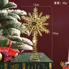 Decoraciones Navideñas, Estrella Dorada Tridimensional para la Punta del Árbol de Navidad, Accesorios para Decorar el Árbol de Navidad, Suministros para la Decoración de Escenas