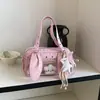 Moda Otoño 2026 Transfronteriza Bolso de Orejas de Conejo para Debajo del Brazo Bolso de Gran Capacidad Estilo Universitario Bolso de Hombro Versátil