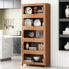 Estantería de esquina para pared con puerta de cristal, estantería de almacenamiento combinada para sala de estar, estantería sencilla de madera maciza para niños.