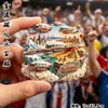 Ímãs de Geladeira de Madeira Comemorativos Populares da Copa do Mundo de 2026 Apresentando Marcos e Bandeiras dos EUA, Canadá e México