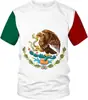Tamanho Europeu Transfronteiriço Venda Quente Comércio Exterior Novo Estilo Esportivo Impressão Digital 3D Camiseta Masculina Manga Curta Série México Top