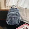 Bolsa de Peito Jeans Retro Americana para Mulheres, Bolsa Transversal de Ombro Único, Nova Moda Multifuncional Versátil para o Dia a Dia