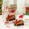 Blocos de Montar Papai Noel Transfronteiriço, Boneco de Neve, Árvore de Natal, Caixa de Música, Rena, Brinquedos de Montagem de Micropartículas, Enfeites de Brinquedo Masculino, Caixa Surpresa