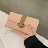 Amazon comercio exterior transfronterizo billetera mujeres PU esmerilado tres pliegues simple monedero largo de mano para mujer bolso de mano al por mayor