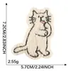 Original Nuevo Dibujo Animado Lindo Bordado de Toalla Gatito Beige Estilo Autoadhesivo Adecuado para Parche de Bordado para Carcasa de Teléfono DIY