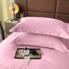 Funda de almohada de algodón lavado de color sólido, funda de almohada con núcleo, par doble para estudiantes, amigable con la piel, cómoda, transpirable, funda de almohada transfronteriza