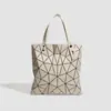 Bolsa Tote Acolchoada Patchwork Geométrico Tendência Nova Primavera/Verão 2026 Versátil Grande Capacidade Bolsa de Mão Floral Bolsa de Ombro para Compras