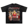 Desejo transfronteiriço Amazon American Hip Hop Impresso Manga Curta T-shirt Homens Retro Europeu e Americano Figura Solta Meia Manga Atacado