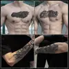 Adesivos de Tatuagem de Ervas Estilo Gótico Dominador à Prova d'Água e Suor Duradouros Tatuagens para Braço e Perna de Homens e Mulheres Adesivos de Tatuagem de Alta Qualidade