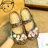 Zapatos de ballet con estampado de lunares estilo Ins, leopardo KT, accesorios para DIY, dijes de zapatos de moda y versátiles, hebillas decorativas para zapatos con agujeros