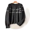 Cárdigan versátil de punto suave y acogedor estilo coreano con botones de cuerno para mujer, chaqueta de punto casual holgada y suave para otoño e invierno