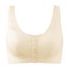 Roupa íntima de verão ultrafina para mães, com copas em favo de mel respiráveis, sem aro, fecho frontal, tamanho grande, regata para mulheres de meia-idade e idosas